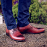 Elegantné pánske topánky 828-1 v hnedej farbe