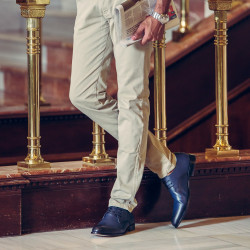 Elegantné pánske topánky 878 a indigo