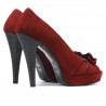 Dámske sandále 1099 vínovočervená antilopa+čierna