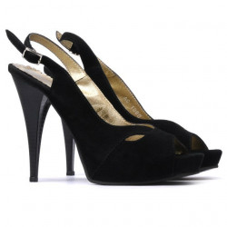Dámske sandále 1080 čierna antilopa