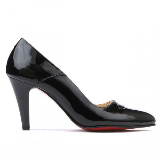 Elegantné dámske topánky 1231 lakovaná čierna