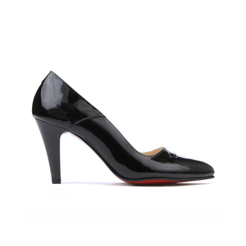 Elegantné dámske topánky 1231 lakovaná čierna