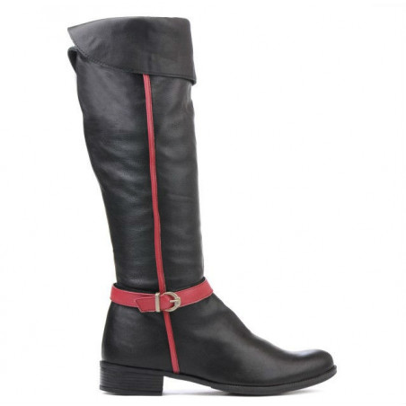 Dámske čižmy 3263 čierna + bordo