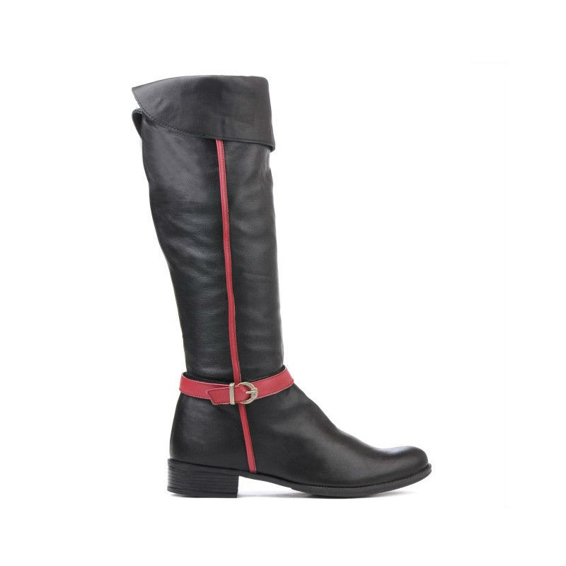 Dámske čižmy 3263 čierna + bordo