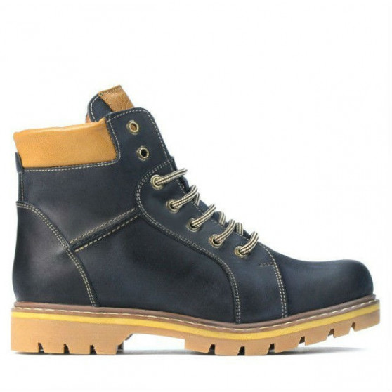 Detské topánky 439-1 tuxon indigo+hnedá