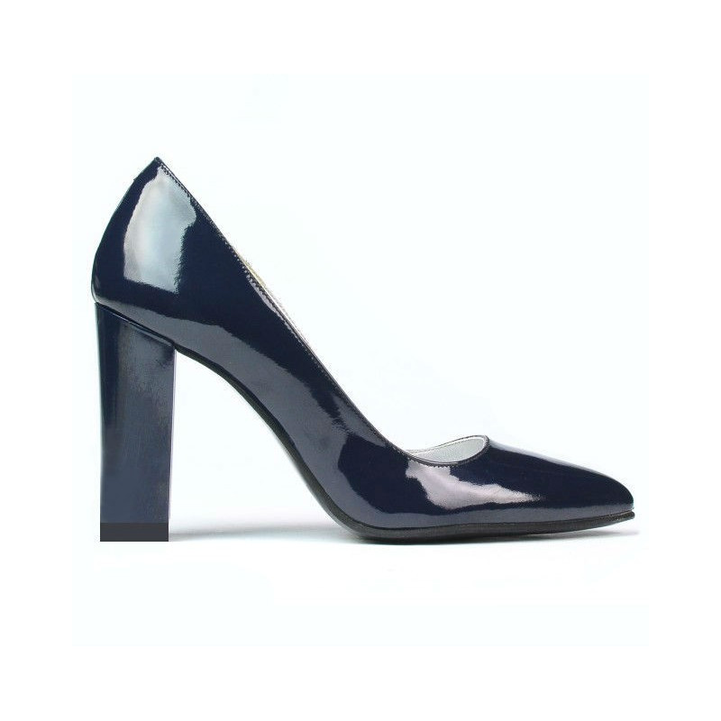 Elegantné dámske topánky 1261 lak indigo
