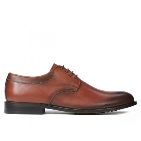 Elegantné pánske topánky 839 v koňakovej farbe