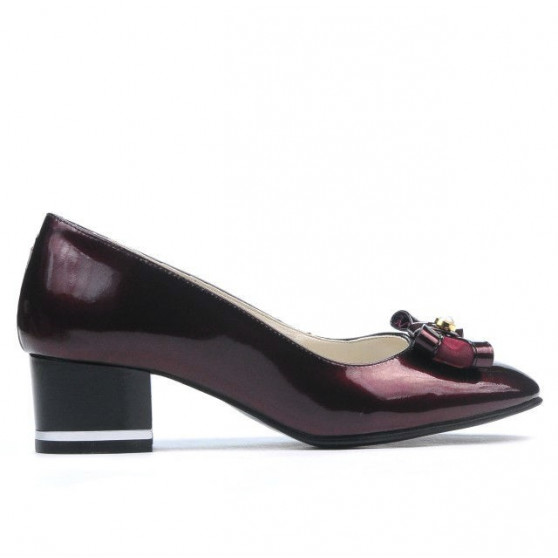 Elegantné dámske topánky 1270 lak bordó
