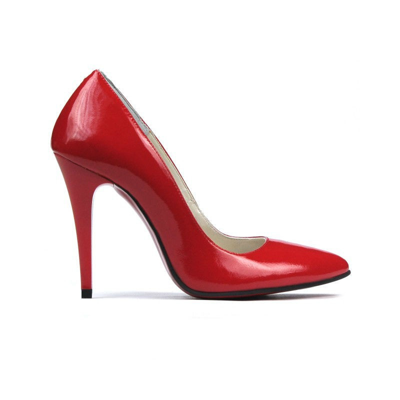 Elegantné dámske topánky 1241 lak červený