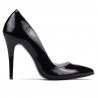 Elegantné dámske topánky 1241 čierny lak