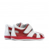 Topánky pre malé deti 07-1c červená+biela
