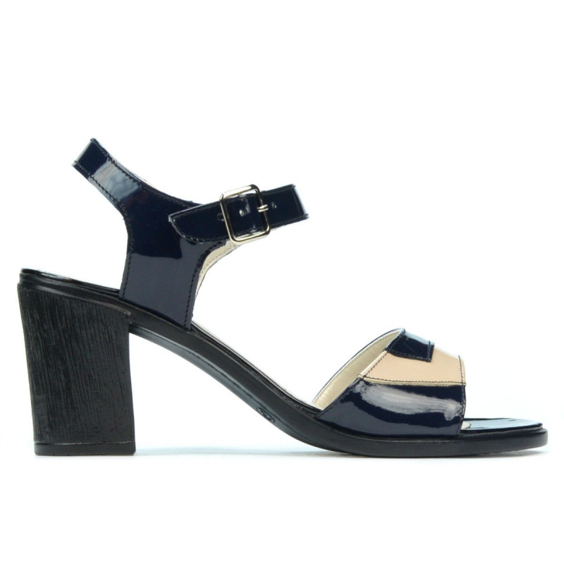 Dámske sandále 5042 lak indigo+béžová