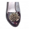 Elegantné dámske topánky 1272 lak bordo
