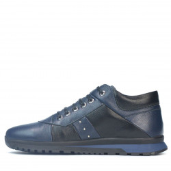 Pánske ležérne topánky 4110 indigo+čierne