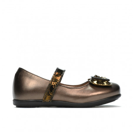 Topánky pre malé deti 67c kombinované hnedou perleťou
