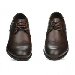 Elegantné topánky pre tínedžerov 396 v káve