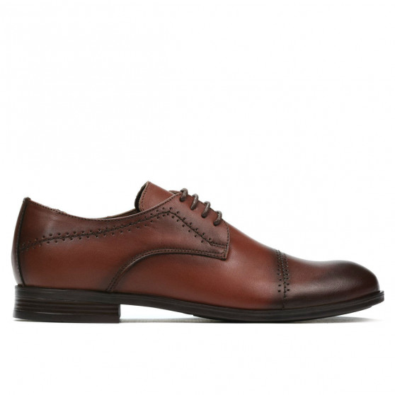 Elegantné topánky pre adolescentov 396 v koňakovej farbe