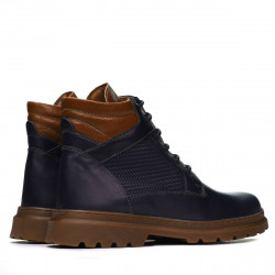 Pánske topánky 4119 indigo kombinované