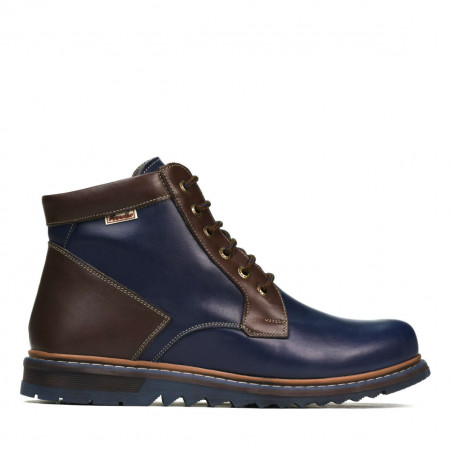 Pánske topánky 497 indigo+hnedá