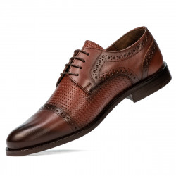 Elegantné pánske topánky 880 v kombinácii koňak