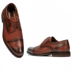 Elegantné pánske topánky 880 v kombinácii koňak