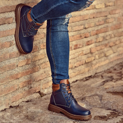 Pánske topánky 4119 indigo kombinované lifestyle