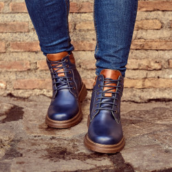 Pánske topánky 4119 indigo kombinované lifestyle