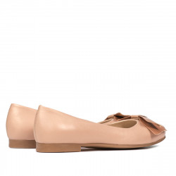 Dámske baleríny 6033 kombinované v nude farbe