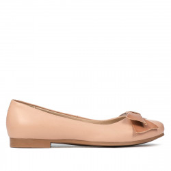 Dámske baleríny 6033 kombinované v nude farbe