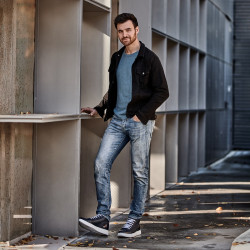 Pánske topánky 4125 indigo kombinované lifestyle