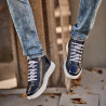Pánske topánky 4125 indigo kombinované lifestyle