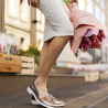 Dámske ležérne/elegantné topánky 6037 kombinovaná medená