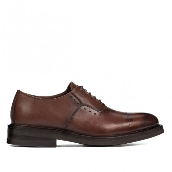 Elegantné topánky pre mládež 381 koňak