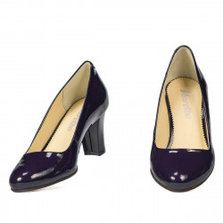Elegantné dámske topánky 1209 lak indigo