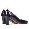 Elegantné dámske topánky 1209 lak indigo