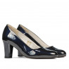 Elegantné dámske topánky 1209 lak indigo perleť