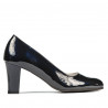 Elegantné dámske topánky 1209 lak indigo perleť