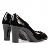 Elegantné dámske topánky 1245 lakované čierne