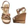 Dámske sandále 5086 kombinované camel