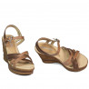 Dámske sandále 5086 kombinované camel