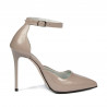 Elegantné dámske topánky 1296 lak cappuccino