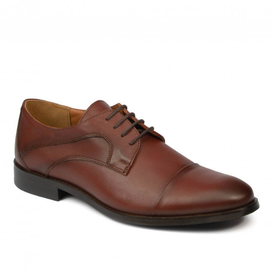 Elegantné pánske topánky 879 v koňaku