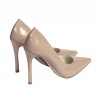 Elegantné dámske topánky 1302 laková camel