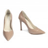 Elegantné dámske topánky 1302 laková camel