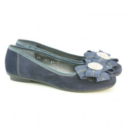 Dámske baleríny 181 indigo velúr
