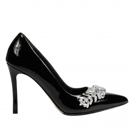 Elegantné dámske topánky 1300 lakované čierne