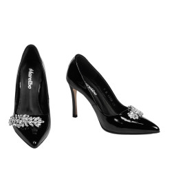 Elegantné dámske topánky 1300 lakované čierne