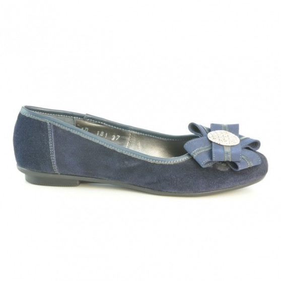 Dámske baleríny 181 indigo velúr