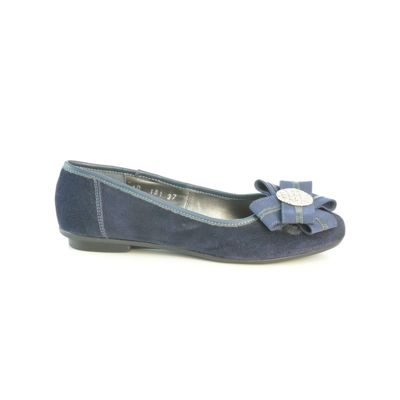 Dámske baleríny 181 indigo velúr