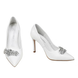 Elegantné dámske topánky 1300 biele
